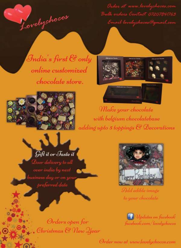 Gift customized chocolate to your loved ones in india