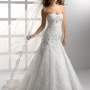 Wedding Dress A Line Floor Length Two In One Tulle Sweetheart and Strapless With Lace