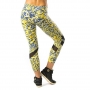 Pink Sun Yellow With Mesh Panels Womens Leggings