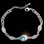 Stunning Aquamarine Rose Tear Jewellery Bracelet