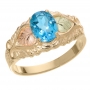 Blue Topaz Goldtone Dress Ring