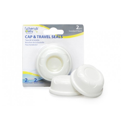 Cherub baby bottle caps and travel seals 2 pack