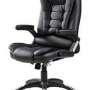 Faux Leather Executive High Back Office Chair With Arm Rests-black