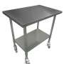 Buy stainless steel benches with wheels and castors