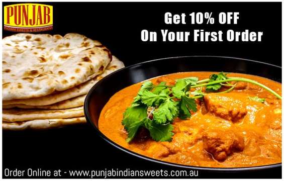 Punjab indian sweets and restaurant food delivery online get 10% off