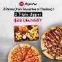 2 Pizzas + 1 Triple dipper On Sale Pizza Hut Moorebank - Moorebank, NSW